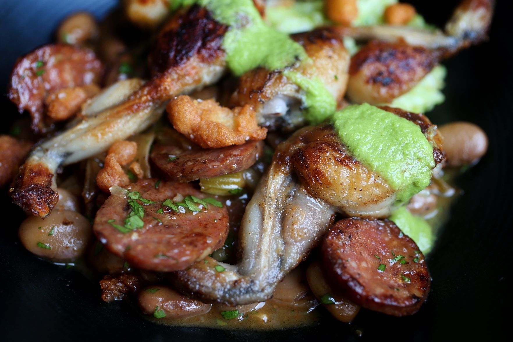 Dining Review: Frog Legs with beans and rice dish at The Last Kitchen